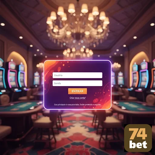 Ilustração de Experimente o aplicativo cassino da 74bet com segurança