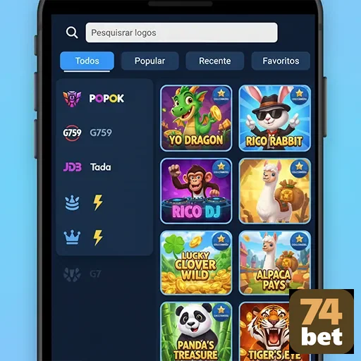 Ilustração de Experimente o aplicativo cassino da 74bet com segurança